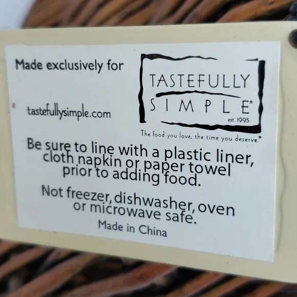 SALE!!! 3 FOR $15 Tastefully Simple Utensil holder- wicker - Picture 2 of 12